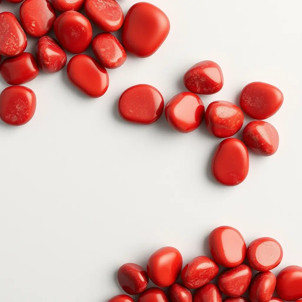 حصى ملون - أحمر